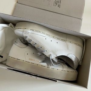 Golden Goose size 38 with silver metallic stars